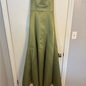 Wtoo Sage Green Strapless Dress